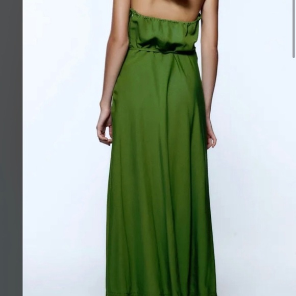 ZARA Green Backless Dress - Picture 5 of 11